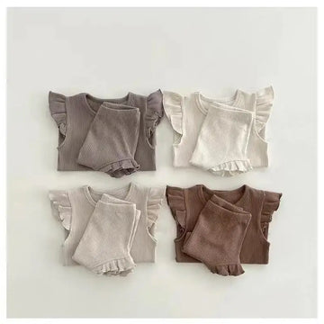 Girls Fly Sleeve Tee & Shorts Set