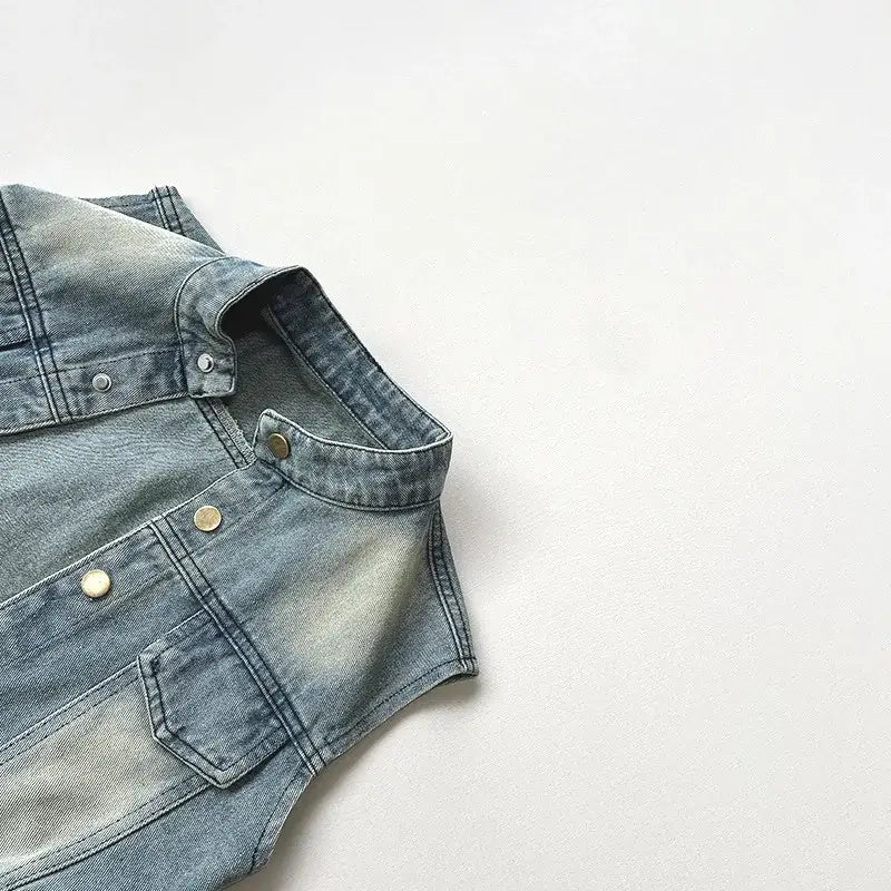 Light Wash Denim Vest