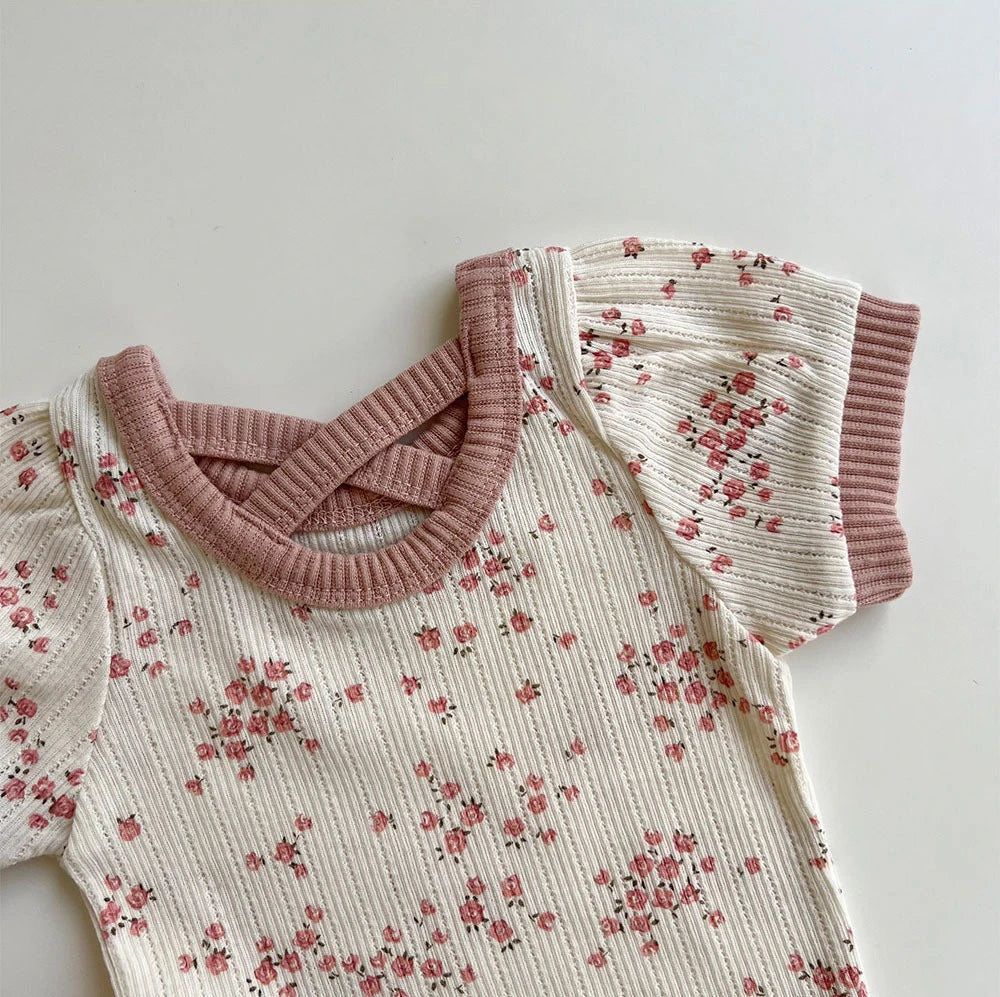 Floral Onesie & Shorts Set