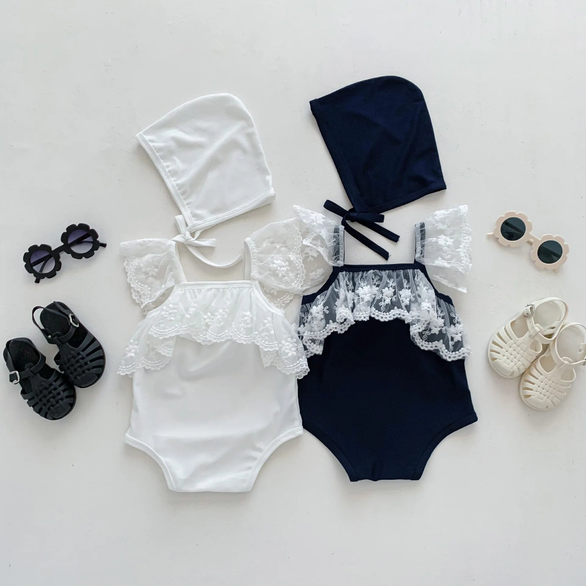 One-piece Swimsuit With Hat