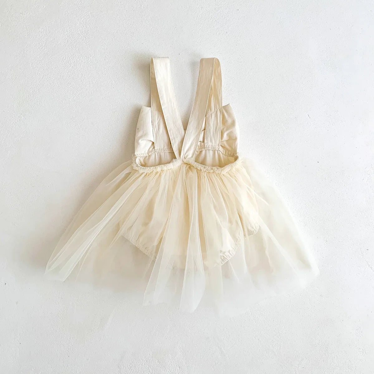 Girls Sleeveless Bow Sling Onesie Tutu