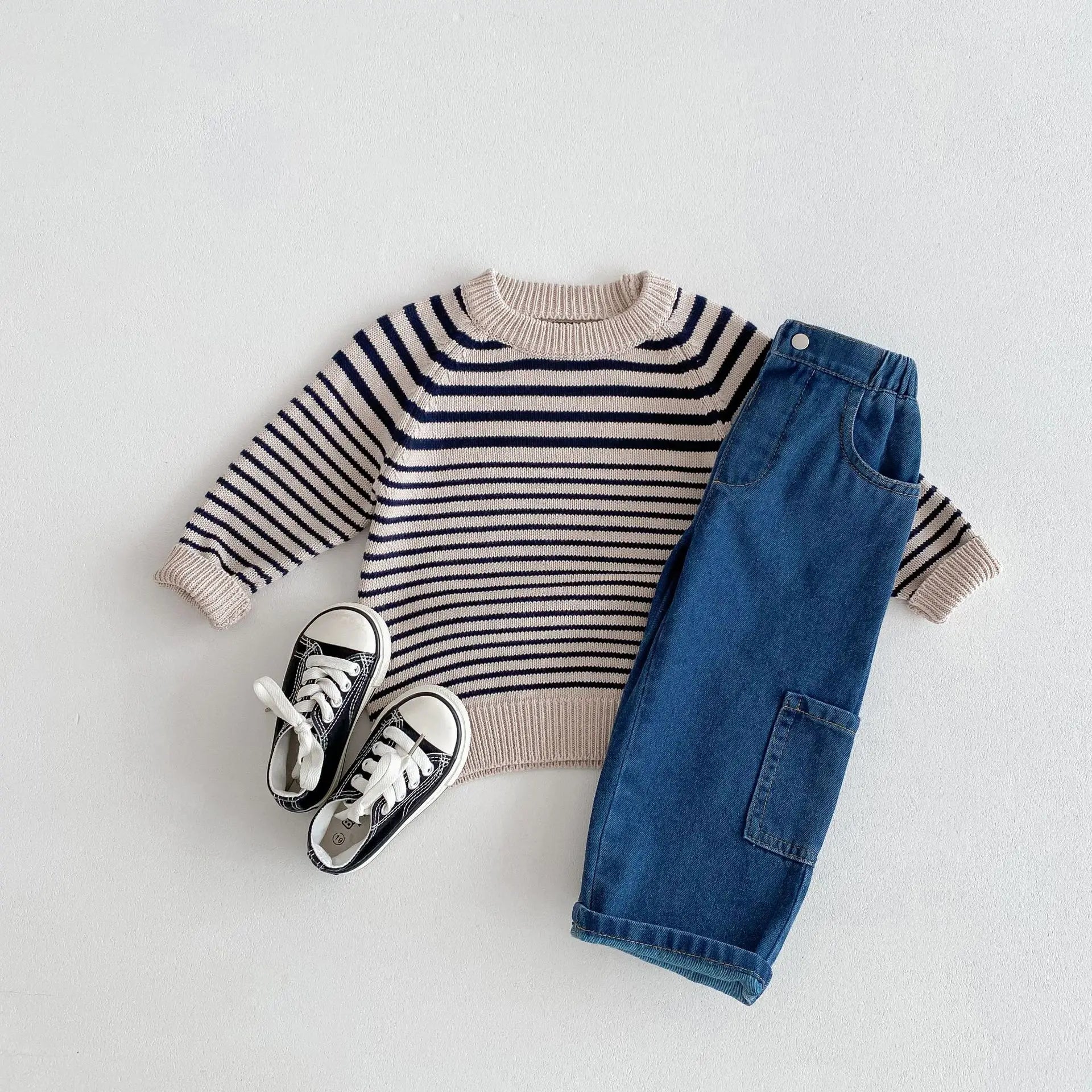 Striped Unisex Long-Sleeved Sweater