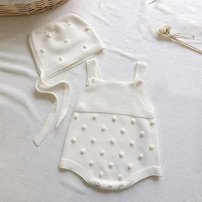 Knitted Romper & Hat Set