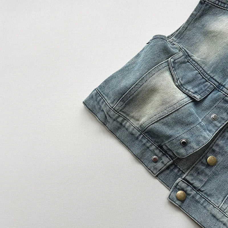 Light Wash Denim Vest
