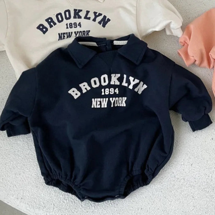 'BROOKLYN' Long-Sleeve Onesie
