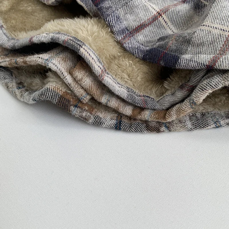 Retro Thick Fleece Flannel Shirt