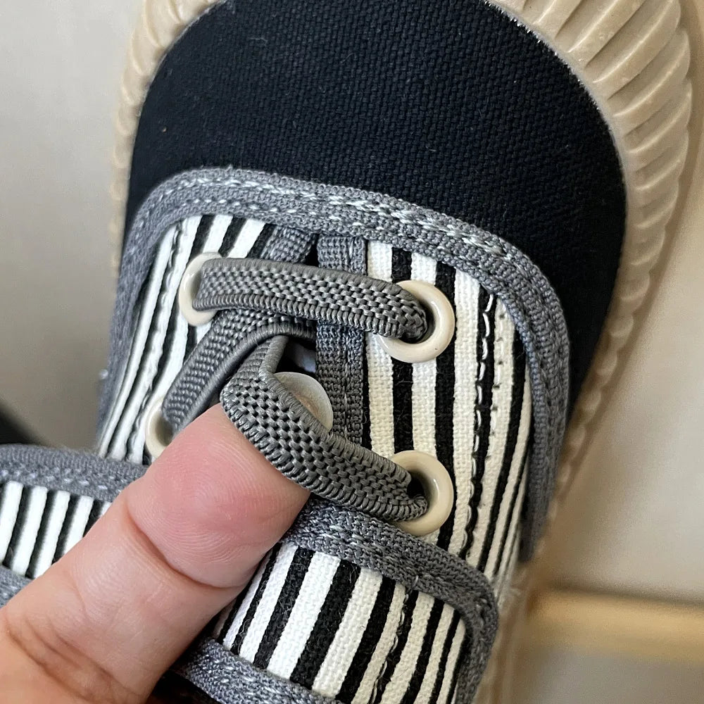 Color-Block Velcro Canvas Shoes