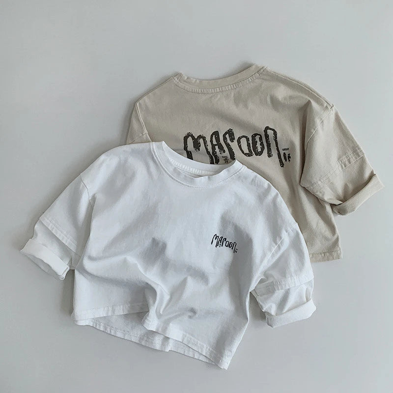 'Maroon' Long-Sleeve Cotton Tee