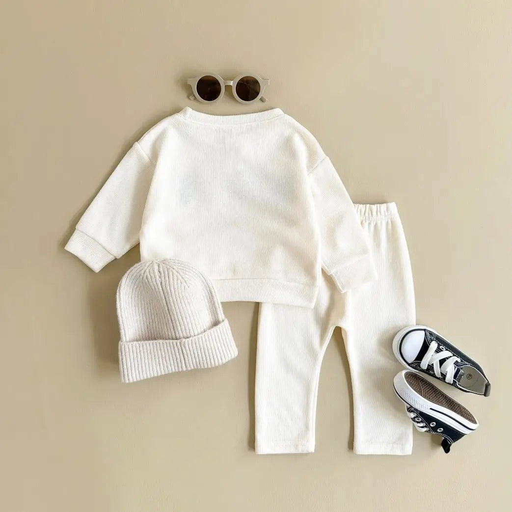 'LOVE' Long-Sleeve Sweatshirt & Pants Set