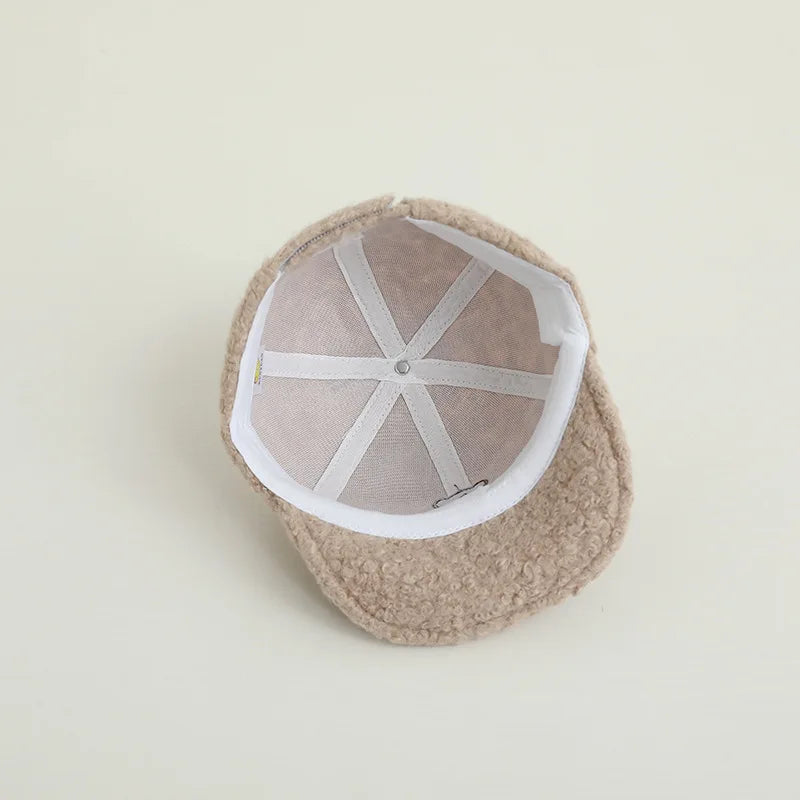 Plush Woolen Peaked Hat