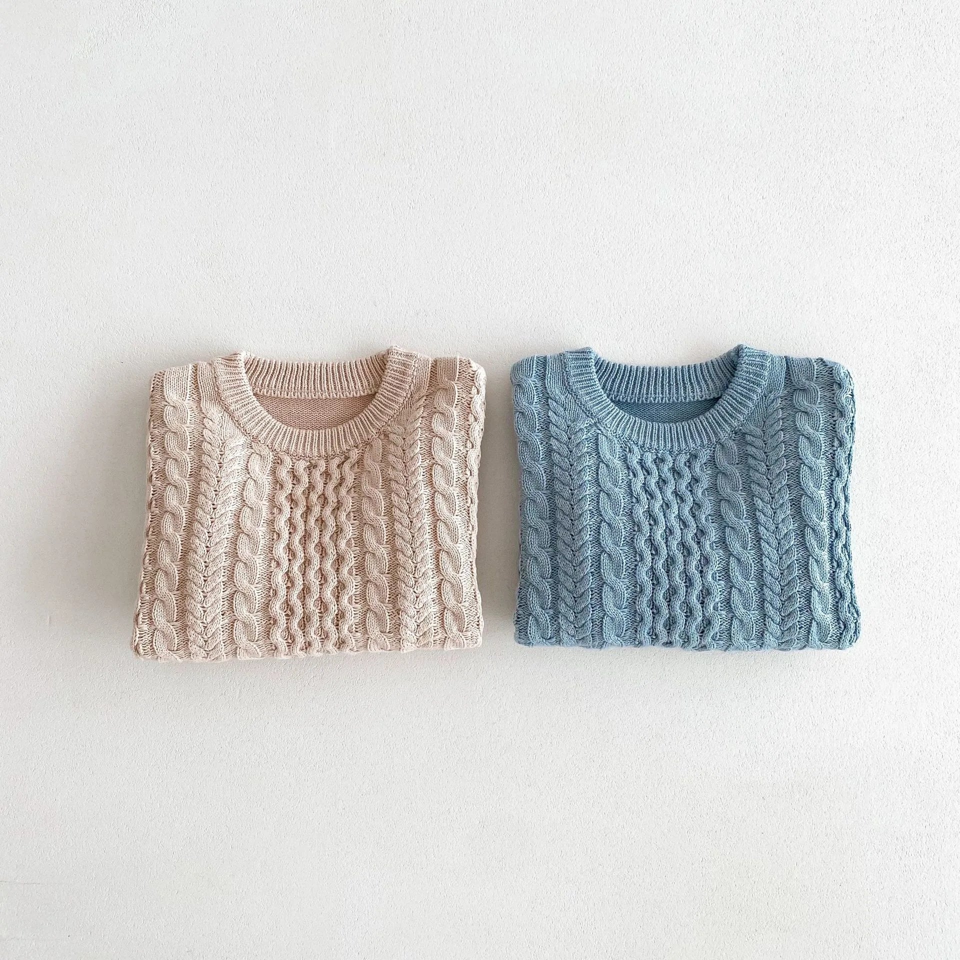 Solid-Color Knit Sweater