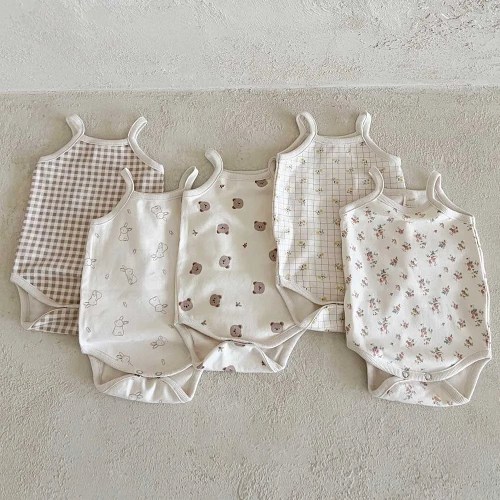 Sleeveless Print Onesie