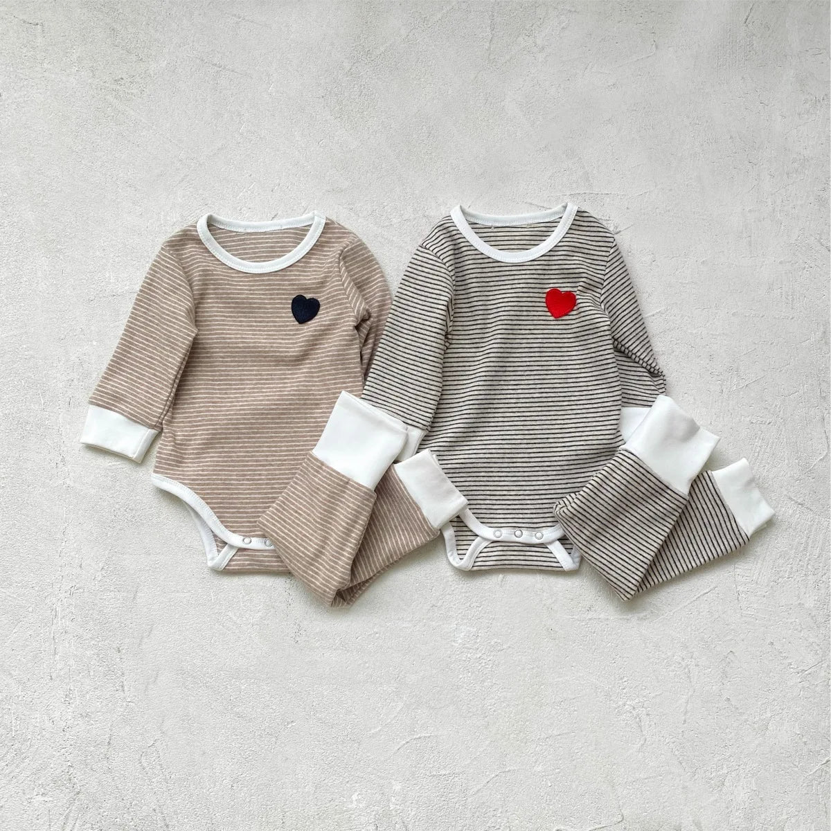Long-Sleeve Striped Infant Set