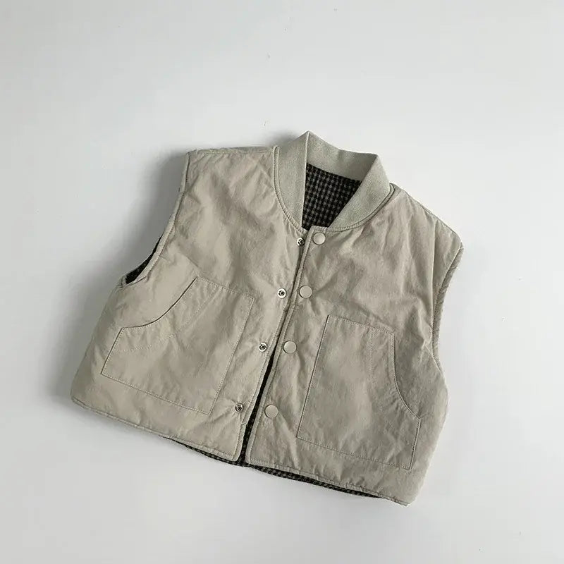Snap-Button Winter Unisex Vest