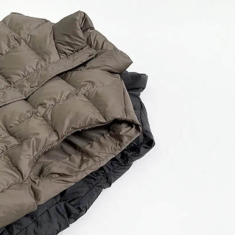 Sleeveless Puffer Zip-Down Vest