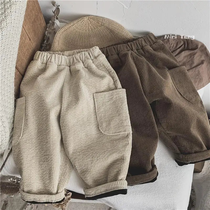 Winter Plush Corduroy Pants