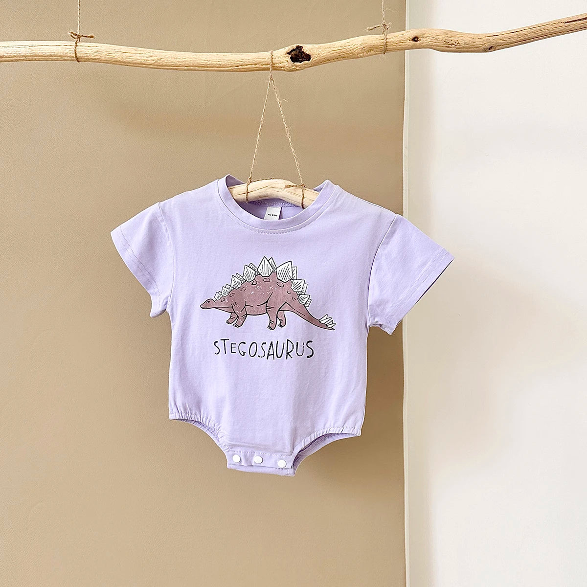 Dinosaur Print Short Sleeve Onesie