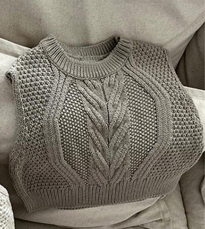 Sleeveless Knit Vest Sweater