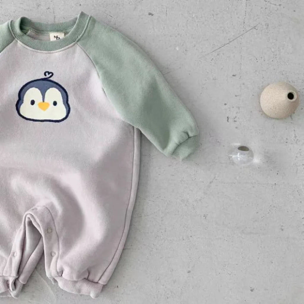 Little Penguin Long Sleeve Romper