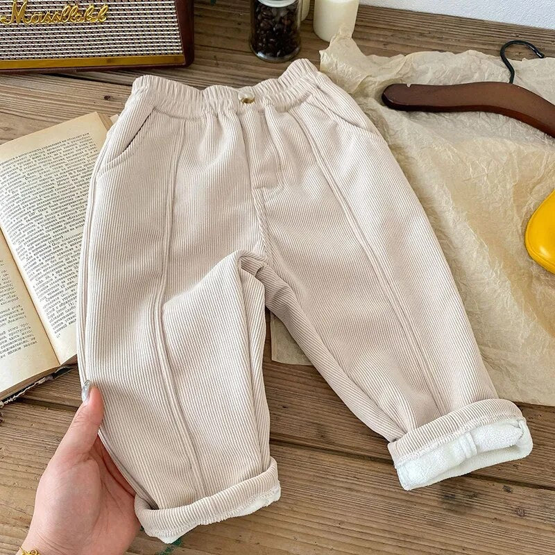 Corduroy Fleece Padded Pants