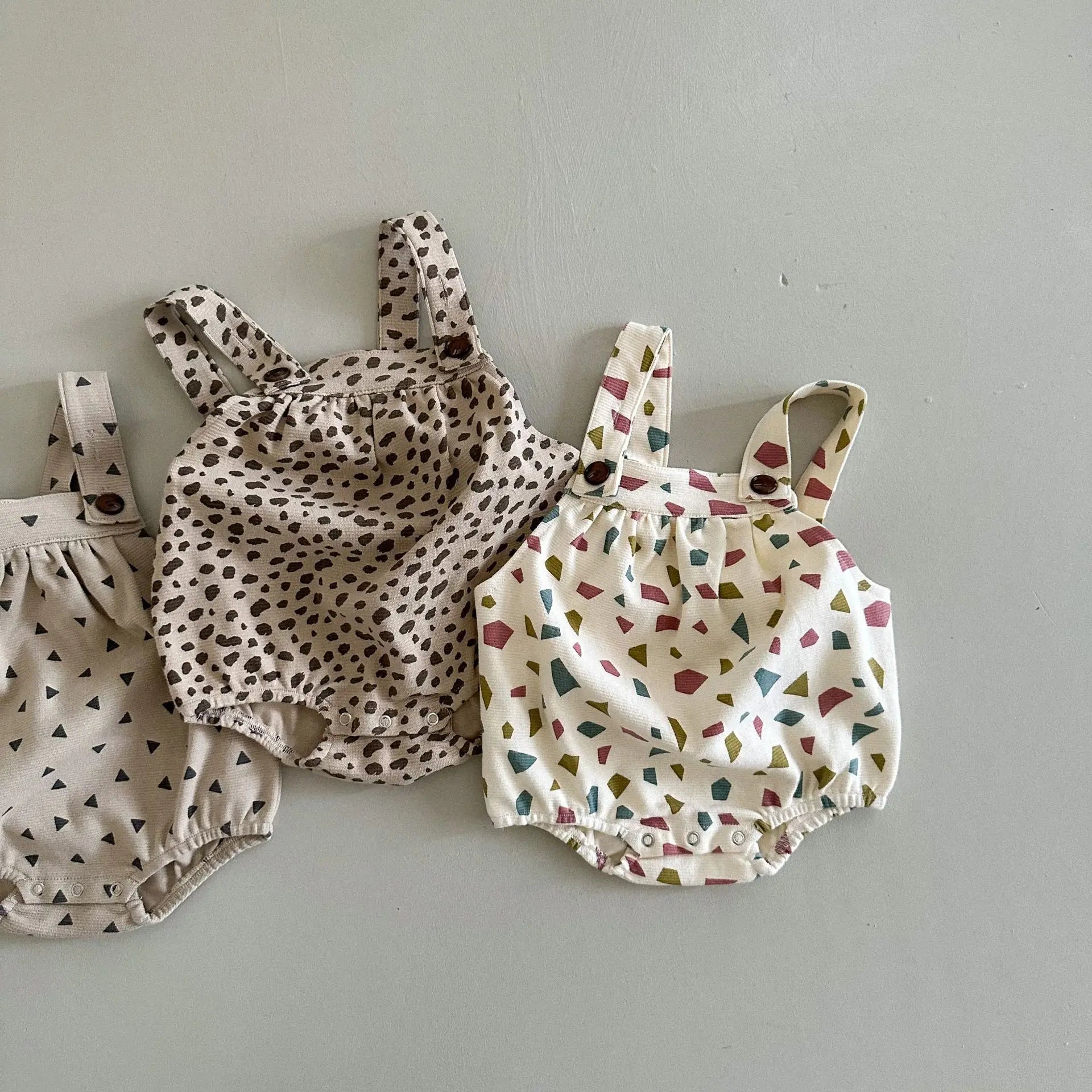Patterned Sleeveless Onesie