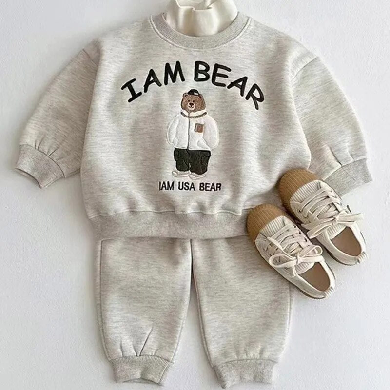 'I Am Bear' Cute Jogger Set