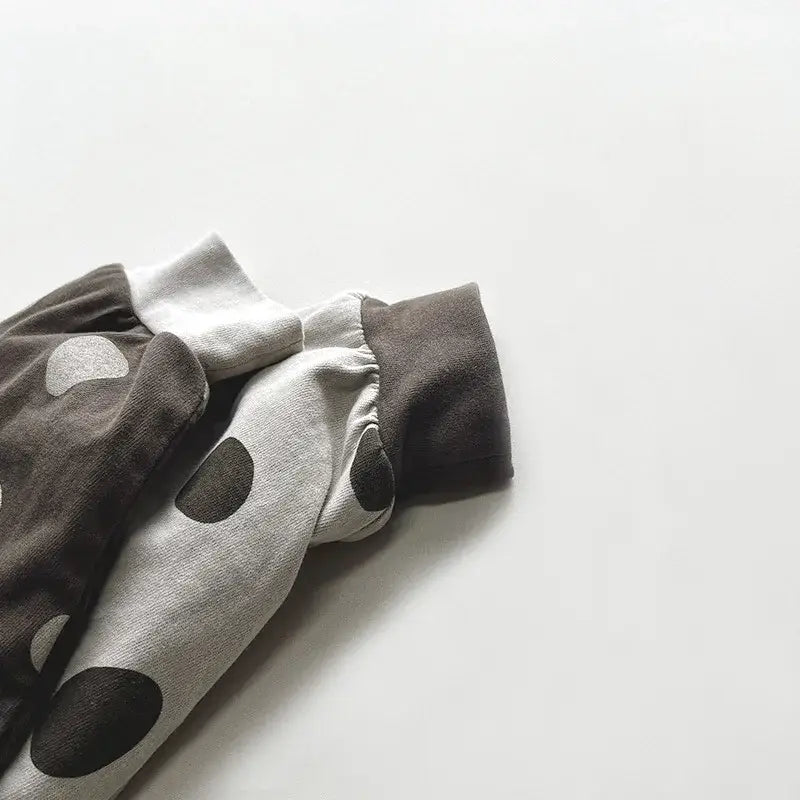 Vintage Long-Sleeved Polka Dot Tee