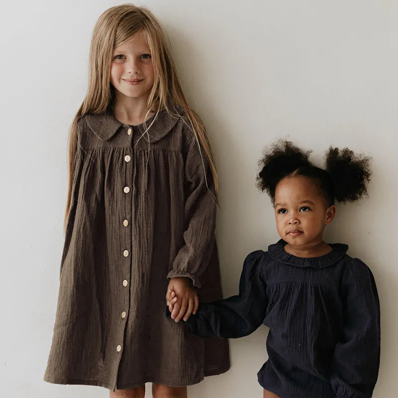 Nordic Style Button-Down Dress