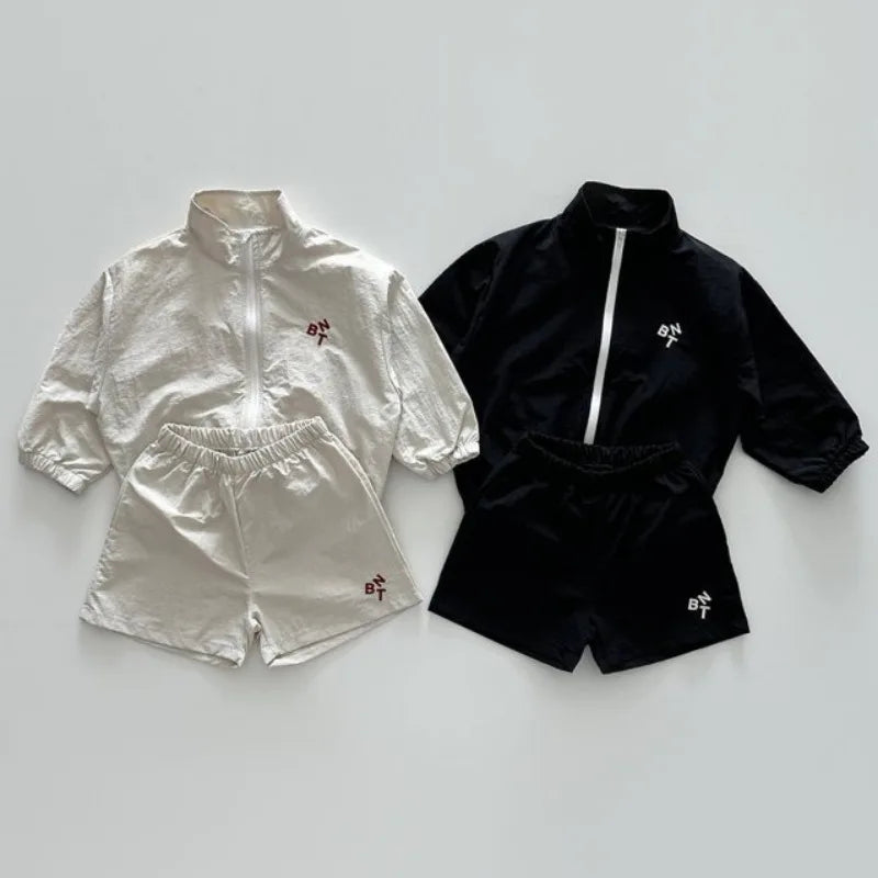 Zip-Up Jacket & Shorts  Set