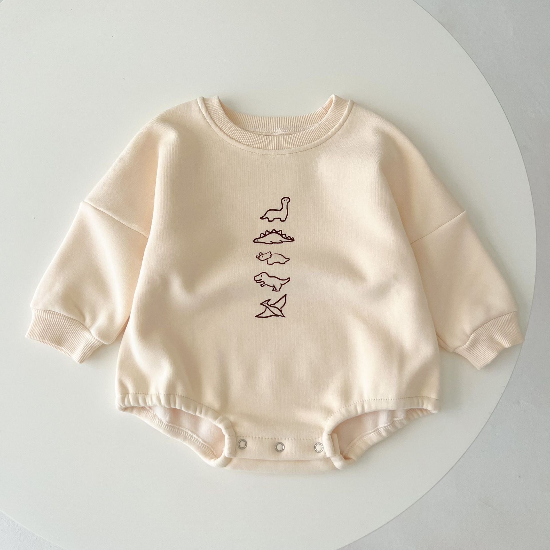 Cute Dinosaur Long-Sleeved Romper