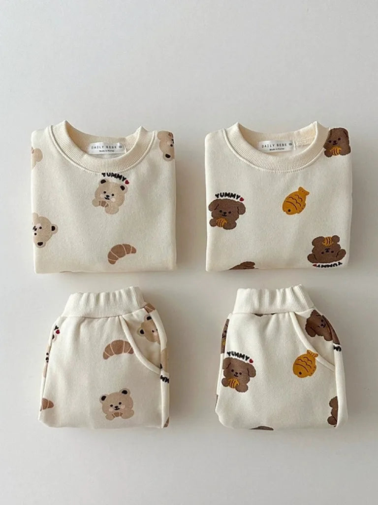 Baby Cartoon Bear Jogger Set