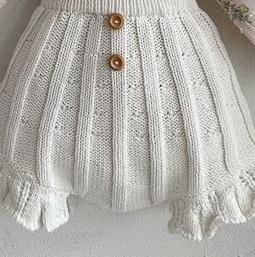 Flounce Knitted Overalls