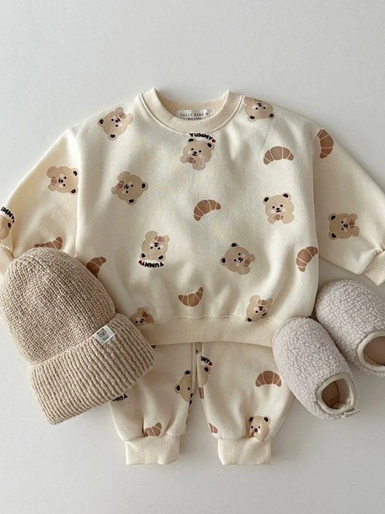 Baby Cartoon Bear Jogger Set