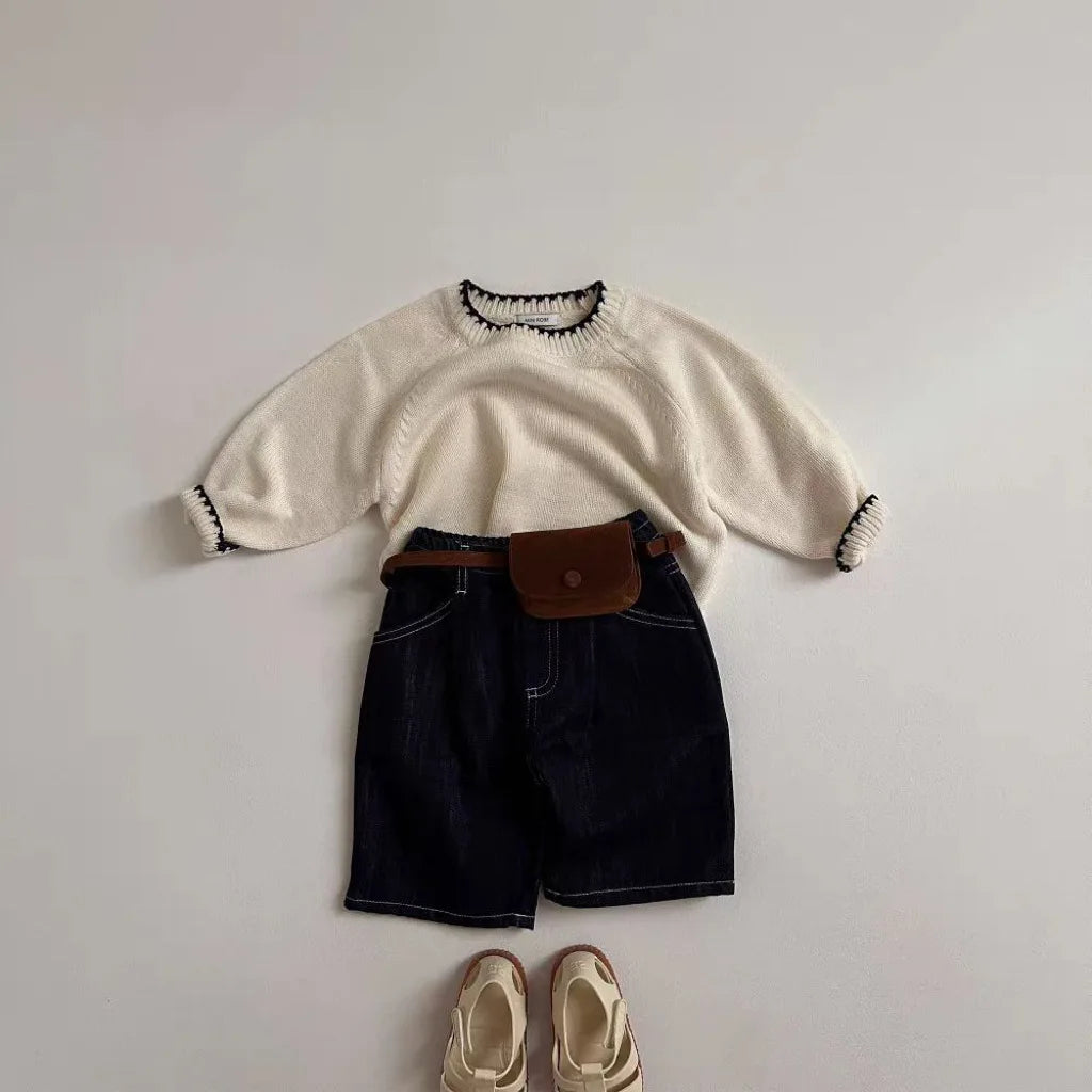 Children's Casual Knit Long-Sleeved Sweater