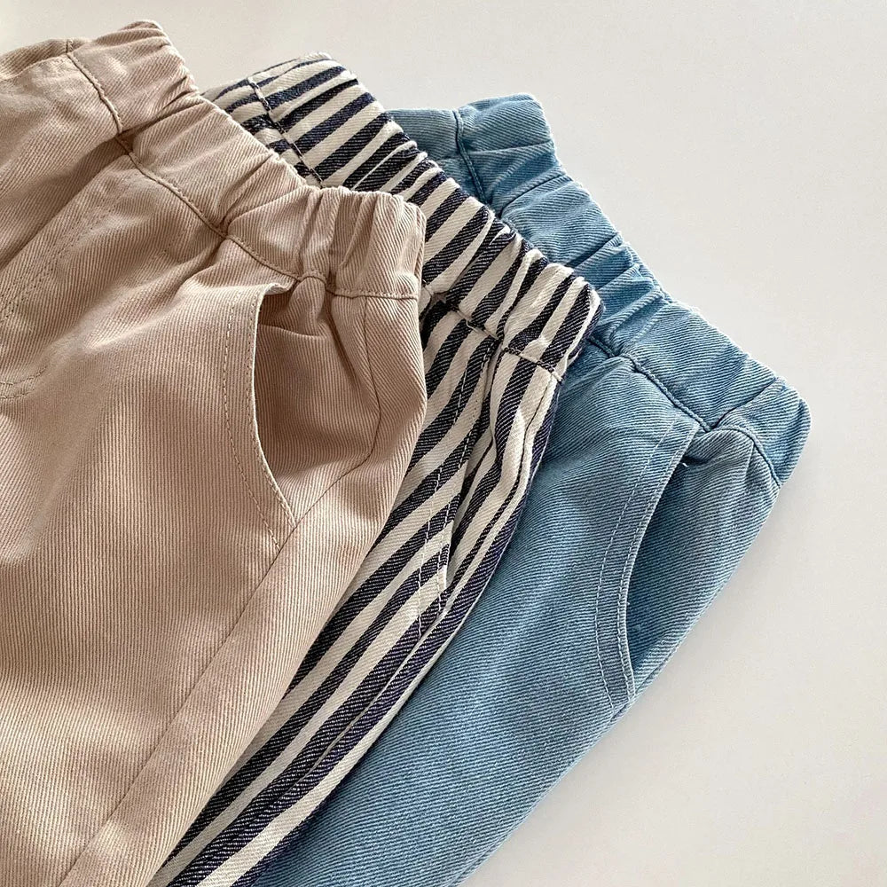 Straight Patchwork Loose Pants