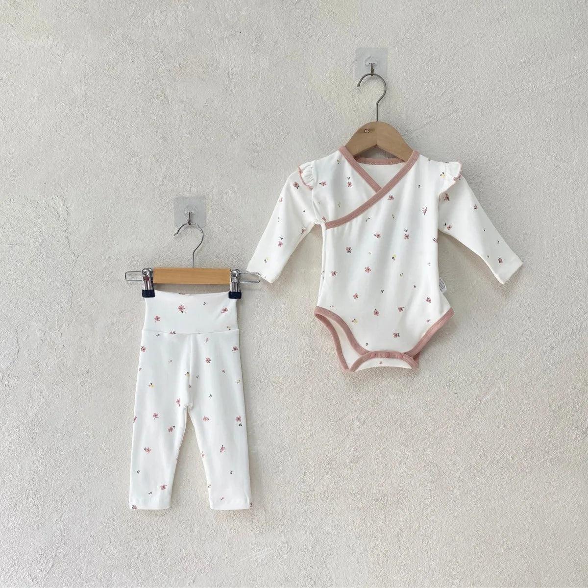 Long-Sleeved Onesie and Leggings Set