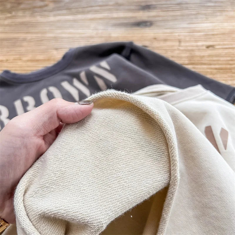 Letter-Print Vintage Sweatshirt