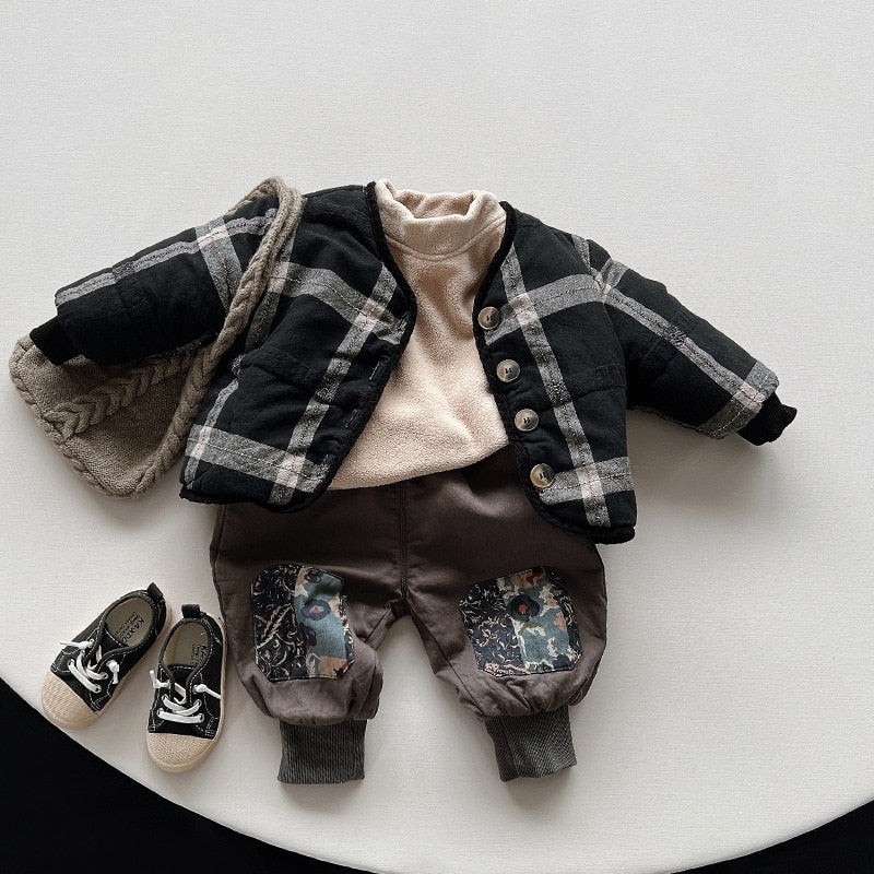 Retro Plaid Padded Jacket