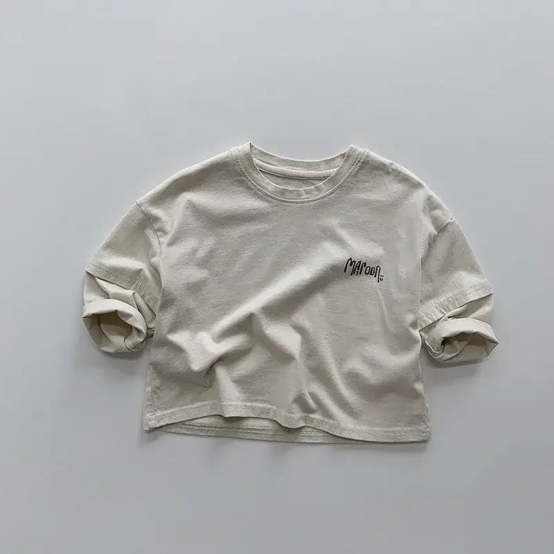 'Maroon' Long-Sleeve Cotton Tee