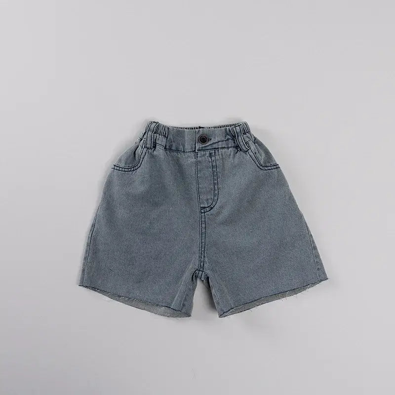 Soft Solid Denim Shorts