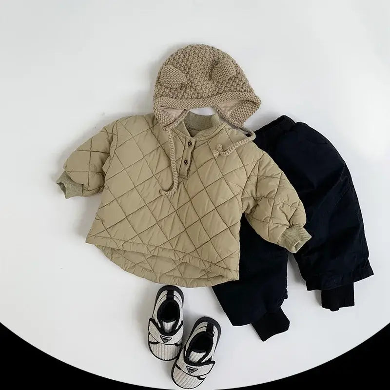 Unisex Winter Padded Solid Pants