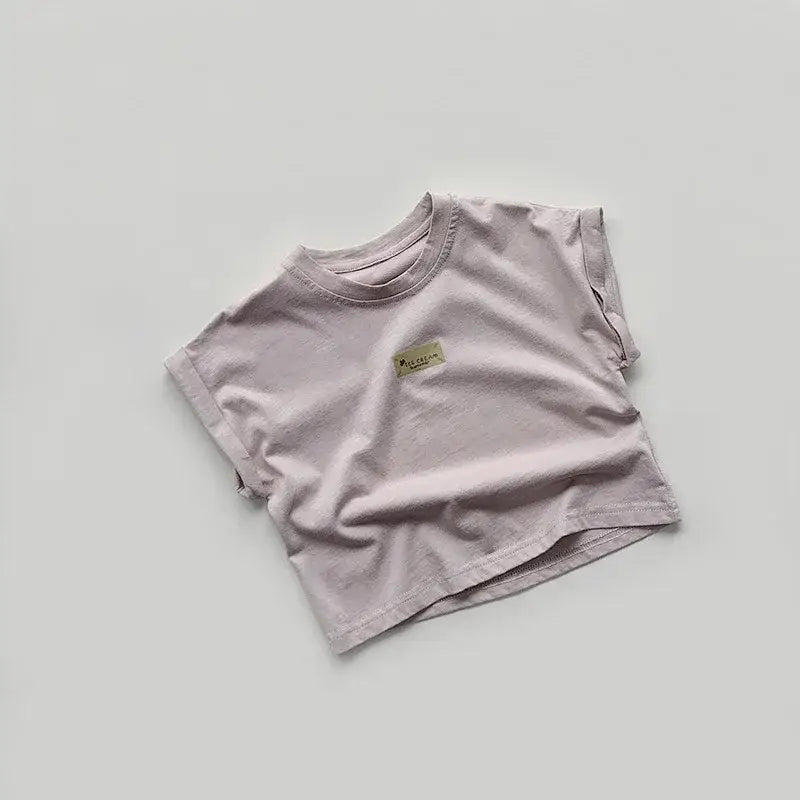 Vintage Solid Short Sleeve T-Shirt