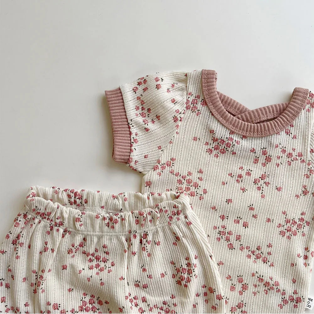 Floral Onesie & Shorts Set