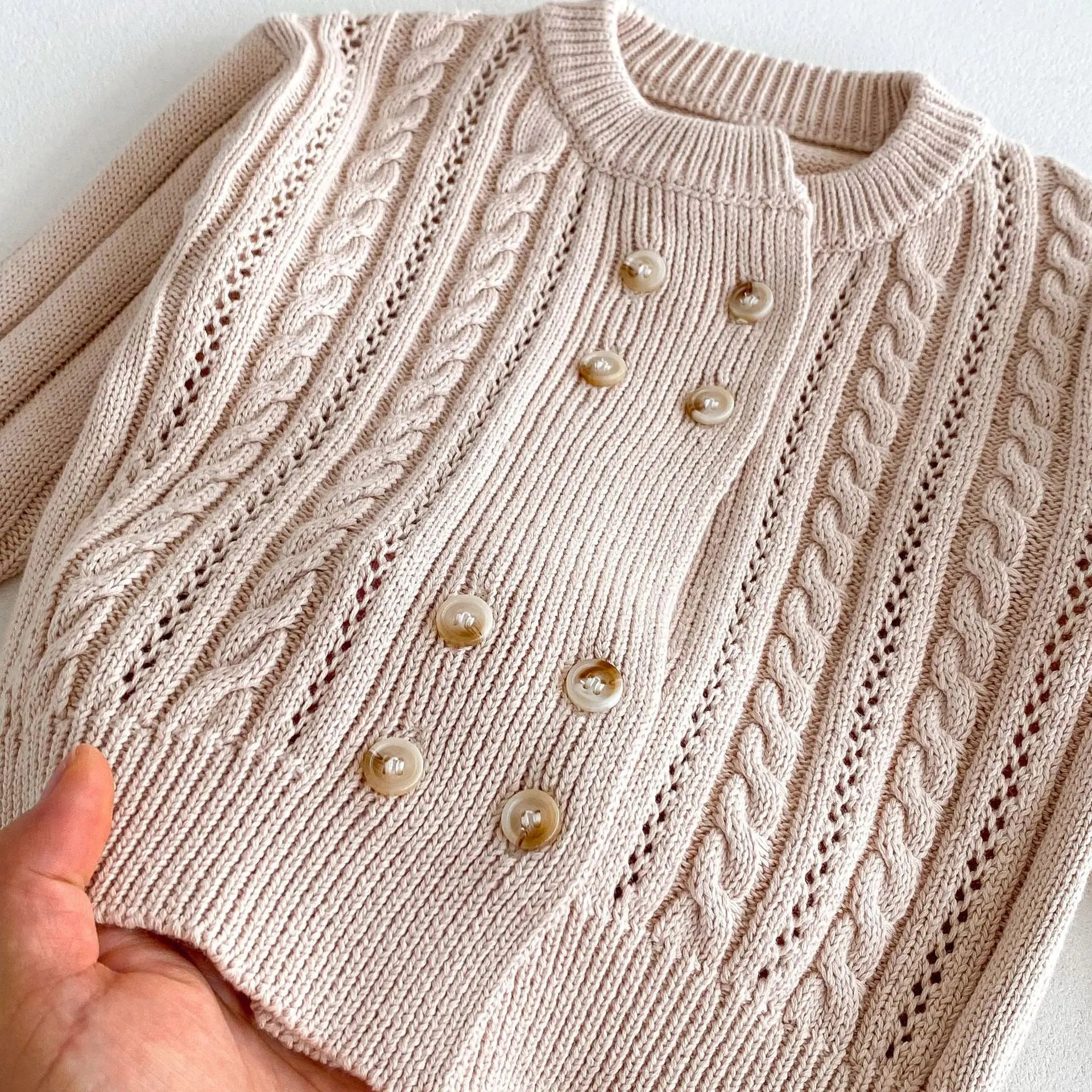 Double Breasted Knit Cardigan