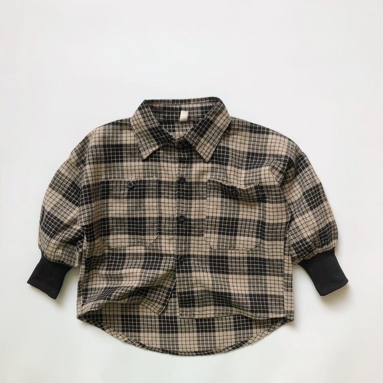 Plaid Long-Sleeved Shirt
