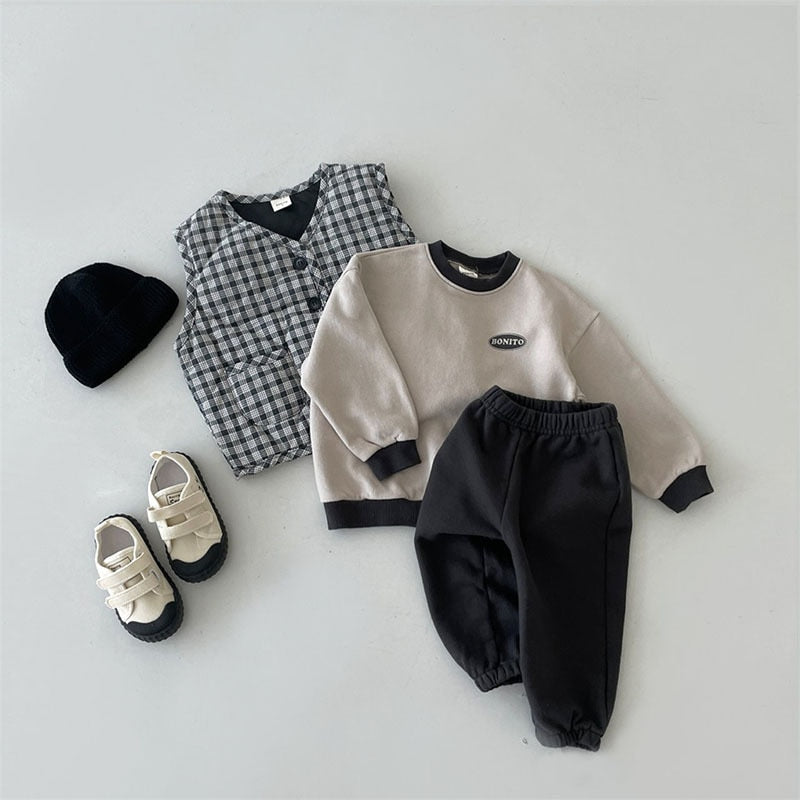Autumn Letter Print Jogger Set
