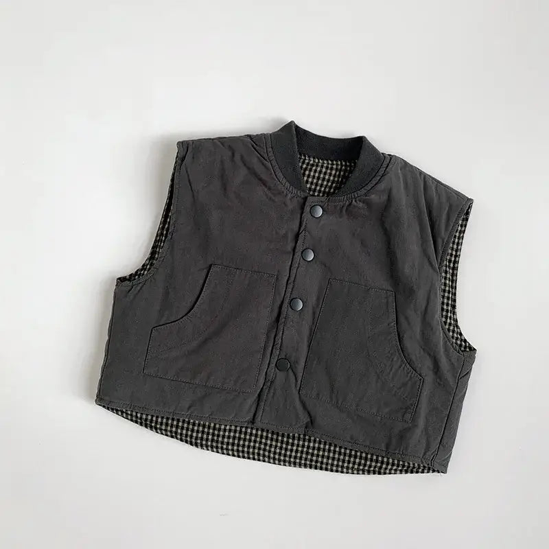 Snap-Button Winter Unisex Vest
