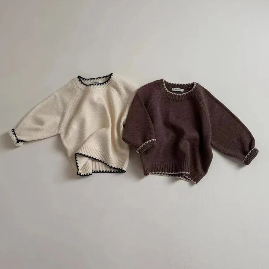 Children's Casual Knit Long-Sleeved Sweater