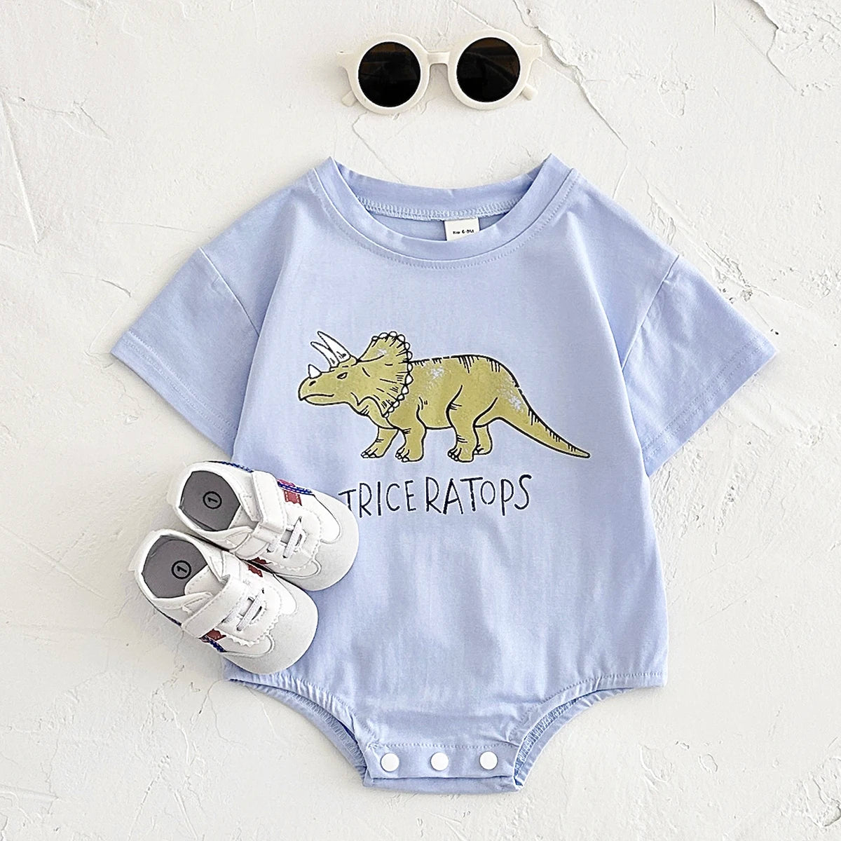 Dinosaur Print Short Sleeve Onesie