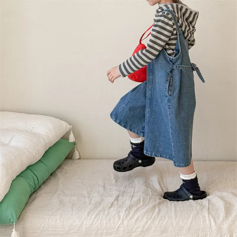 Sleeveless Denim Overalls